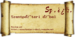 Szentpéteri Ábel névjegykártya
